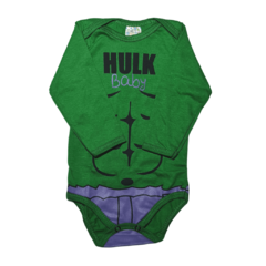 BODY MANGA LONGA PERSONAGEM HULK BABY - TAM. P - REF. 26.04016