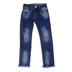 CALÇA INFANTIL FEMININA, JEANS AZUL DESTROYED REF. 86402 - loja online