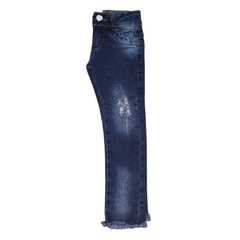 CALÇA INFANTIL FEMININA, JEANS AZUL DESTROYED REF. 86402