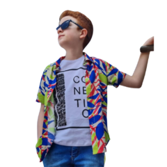 CAMISA INFANTIL MASCULINA, VISCOSE ESTAMPADA REF. 5990 - comprar online