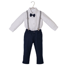 CONJUNTO INFANTIL MASCULINO, CALÇA BODY SUSPENSÓRIOS E GRAVATA BORBOLETA REF. 61330