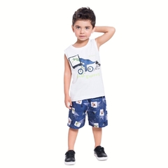 Conjunto Infantil Masculino, Fast Runner Branco - Ref. 34246