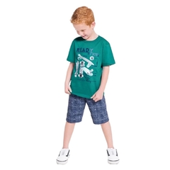 Conjunto Infantil Masculino, Skate Verde - Ref. 34602