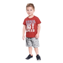 Conjunto Infantil Masculino, Fast Speed Vermelho - Ref. 34255