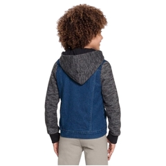 Jaqueta Infantil Masculina, Jeans com capuz- Ref. 67252