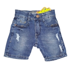 Bermuda infantil masculina, jeans estonado destroyed - Ref. 13202 na internet