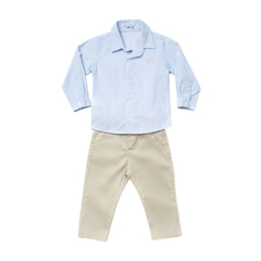 CONJUNTO INFANTIL MASCULINO, CALÇA SARJA E CAMISA MANGAS LONGAS REF. 31901A na internet