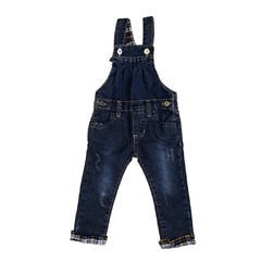 JARDINEIRA INFANTIL MENINA, JEANS AZUL DESTROYD Ref. 10003M - MMary Kids Roupas Infantis