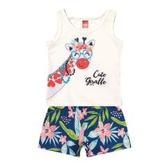 Conjunto Infantil Feminino, Bebe Menina Girafa Natural - Elian - Ref. 211075 Tam. P | M | G na internet