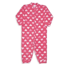 Macacão infantil feminino, corações pixelados de soft Ref. 21550-RN - comprar online