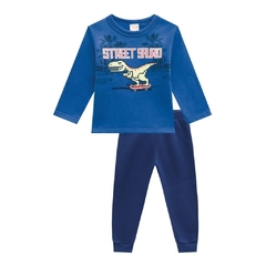 Conjunto Moletom Infantil, Menino Street Sauro Azul - Ref. 54007-AZUL na internet