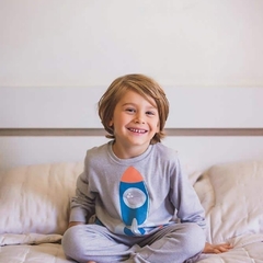 Pijama Infantil Masculino, Estampa Foguetes - MMary Kids Roupas Infantis