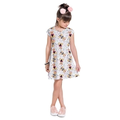 Vestido Infantil, Menina Ursinho Branco Ref. 34604 - comprar online