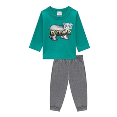 Conjunto Moletom Infantil, Menino Street Sauro Verde - Ref. 54007-VERD