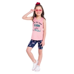 Conjunto Infantil Feminino, Menina Shell Rosa Ref. 34205