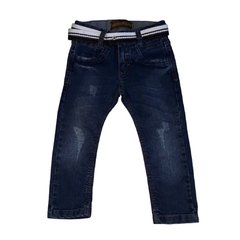 Calça infantil masculino, jeans azul destroyed - Ref. 47003 TAM 3 - comprar online