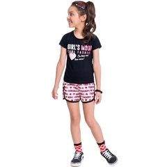 Conjunto Infantil Feminino, Menina Girl's Mood Preto Ref. 34213 na internet