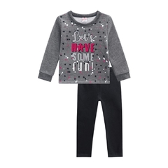 Conjunto Infantil Feminino, Moletom Menina Some Fun! Ref. 53917 - loja online