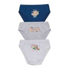 Cueca Infantil, 3 peças Turma da Mônica - Ref. EV02.04.0024-KIT