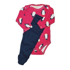 Conjunto body bebê, vermelho pinguim com calça azul - Ref. 94.03006VM na internet