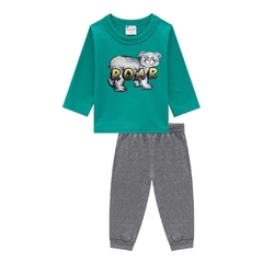 Conjunto Infantil Masculino, Moletinho Bebe Roar Verde Ref. 54278 na internet