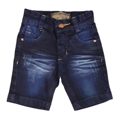 BERMUDA INFANTIL, JEANS DESTROYED RESINADO - Ref. 12602