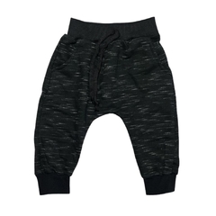 Calça infantil unissex, saruel de moletom mescla preta Ref. 11046-PT - comprar online