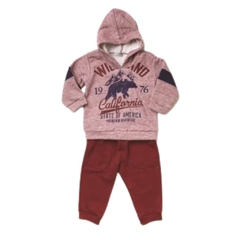 Conjunto infantil menino, de moletom c/ blusa estampada e capuz - Ref. 31918 na internet