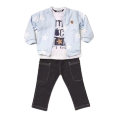 Conjunto infantil masculino, calça camiseta e jaqueta de moletom - Ref. 31906 na internet