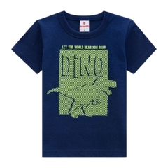 Camiseta Infantil Menino, Dino Marinho - Ref. 34238 na internet