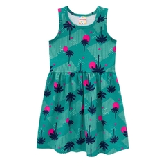 Vestido Infantil, Palm Trees Verde - Ref. 34298-VERD