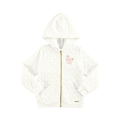 Jaqueta matelassê infantil / juvenil menina Preta / Off White / Salmão - Ref. 67547 - comprar online