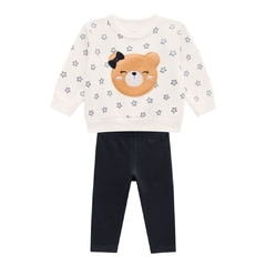 Conjunto infantil feminino, Moletom Ursinho Natural Tam. 54070 na internet