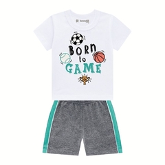 Conjunto infantil masculino, Born to Game - Ref. 34379-BRAN