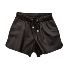 SHORTS INFANTIL FEMININO, COURO ECOLÓGICO CORES VERMELHO OU PRETO REF 5948 - comprar online