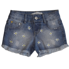 SHORTS INFANTIL FEMININO, JEANS BORDADO REF. 76606