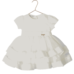 VESTIDO INFANTIL MENINA, AMARELO OFF WHITE REF 71287