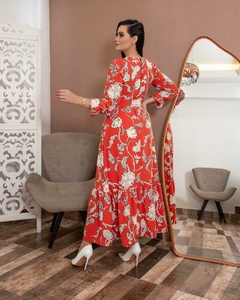 Vestido Kiane estampado terracota - loja online