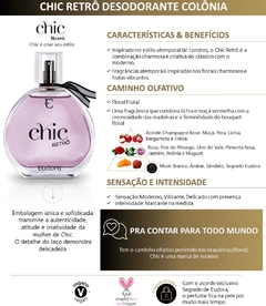 Colônia desodorante Chic Retrô 95 ml - Loja Nikkis