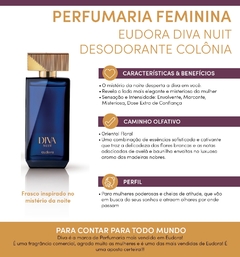 Diva Nuit Colônia 100ml Eudora - Loja Nikkis