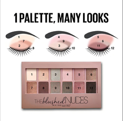 ￼Paleta de Sombras The Blushed Nudes Maybelline ORIGINAL - loja online