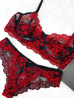 Imagem do CONJUNTO MEL PRETO/VERMELHO