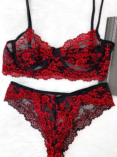 CONJUNTO MEL PRETO/VERMELHO - comprar online