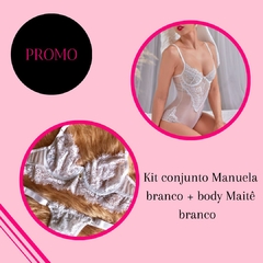 KIT CONJUNTO MANUELA BRANCO + BODY MAITÊ BRANCO