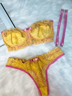 CONJUNTO ALICE AMARELO/ROSÉ - comprar online