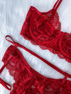 CONJUNTO STELLA VERMELHO - Miga Sua Lingerie