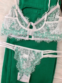 CONJUNTO EMILLY BRANCO/VERDE - loja online