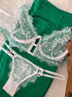 CONJUNTO EMILLY BRANCO/VERDE - comprar online