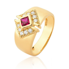 Anel ouro 18K formatura - comprar online