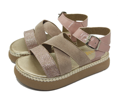 Sandalia rosa glitter charol a.Fiore - comprar online